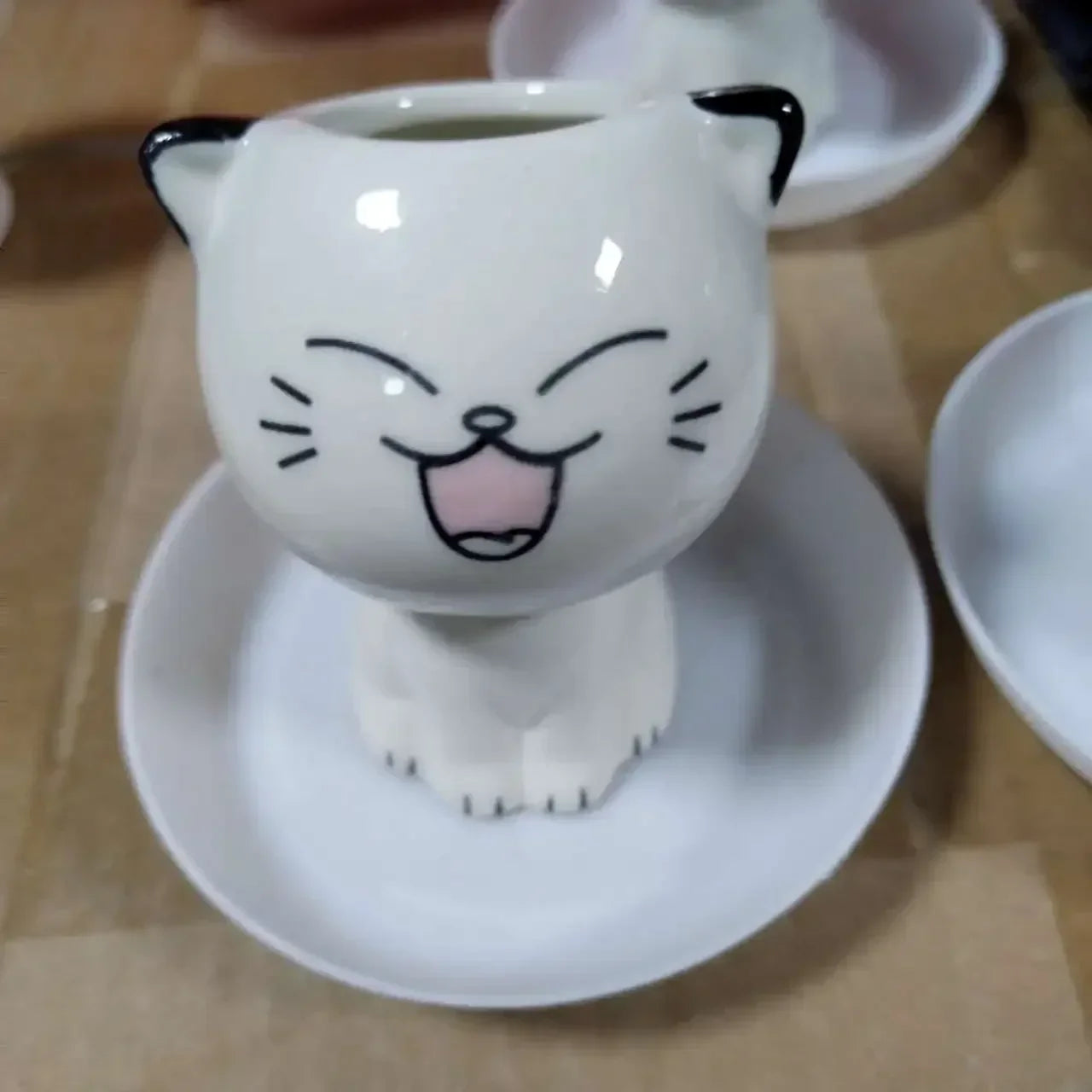 Ceramic Cat Shaped Cartoon Plant Pot