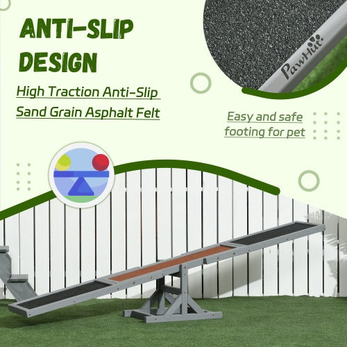 Wooden Dog Agile Seesaw For Training And Exercise, Platform Equipment Running Game Toys