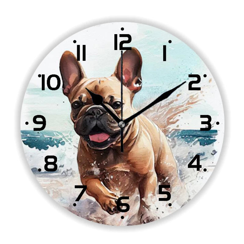 Pardon My Frenchie Wall Clocks