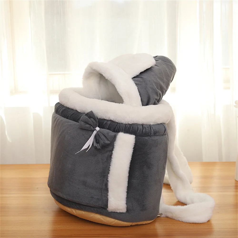 Pet Carrier Bag Plush Backpack