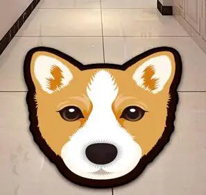Thick Cartoon dog head shape Anti-Slip Rugs
