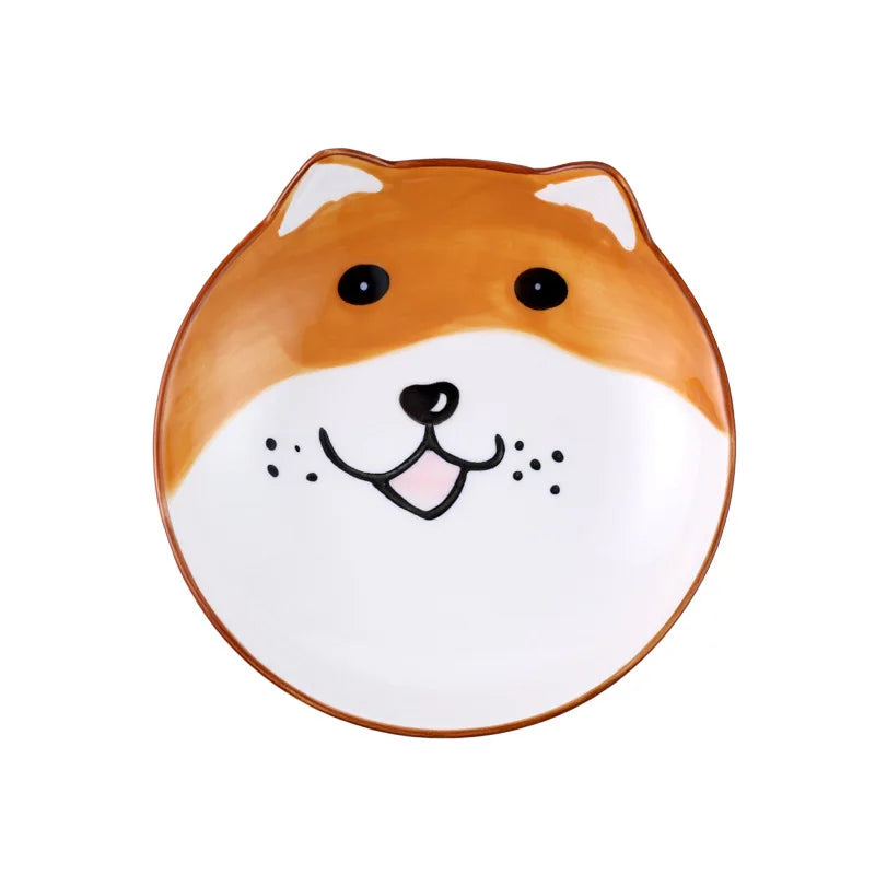 Creative Japanese Style Hand-painted Cartoon Cat Dinnerware