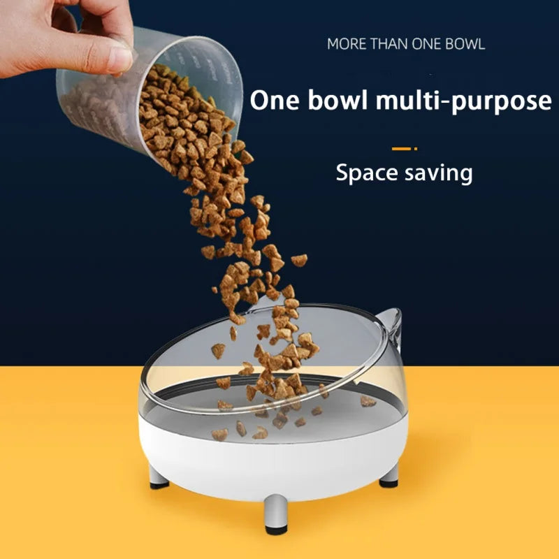 Tilted Pet Bowl with Safeguard Neck