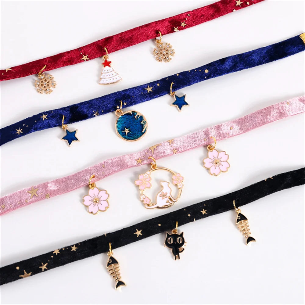 Adjustable Cat Collar High-quality Velvet