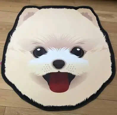 Thick Cartoon dog head shape Anti-Slip Rugs