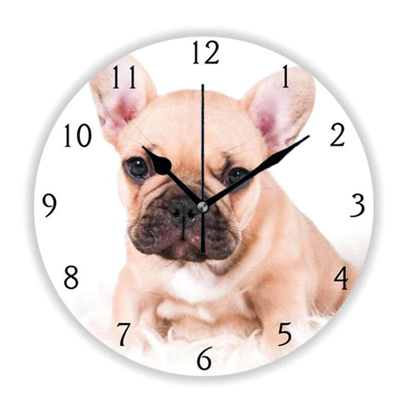Pardon My Frenchie Wall Clocks