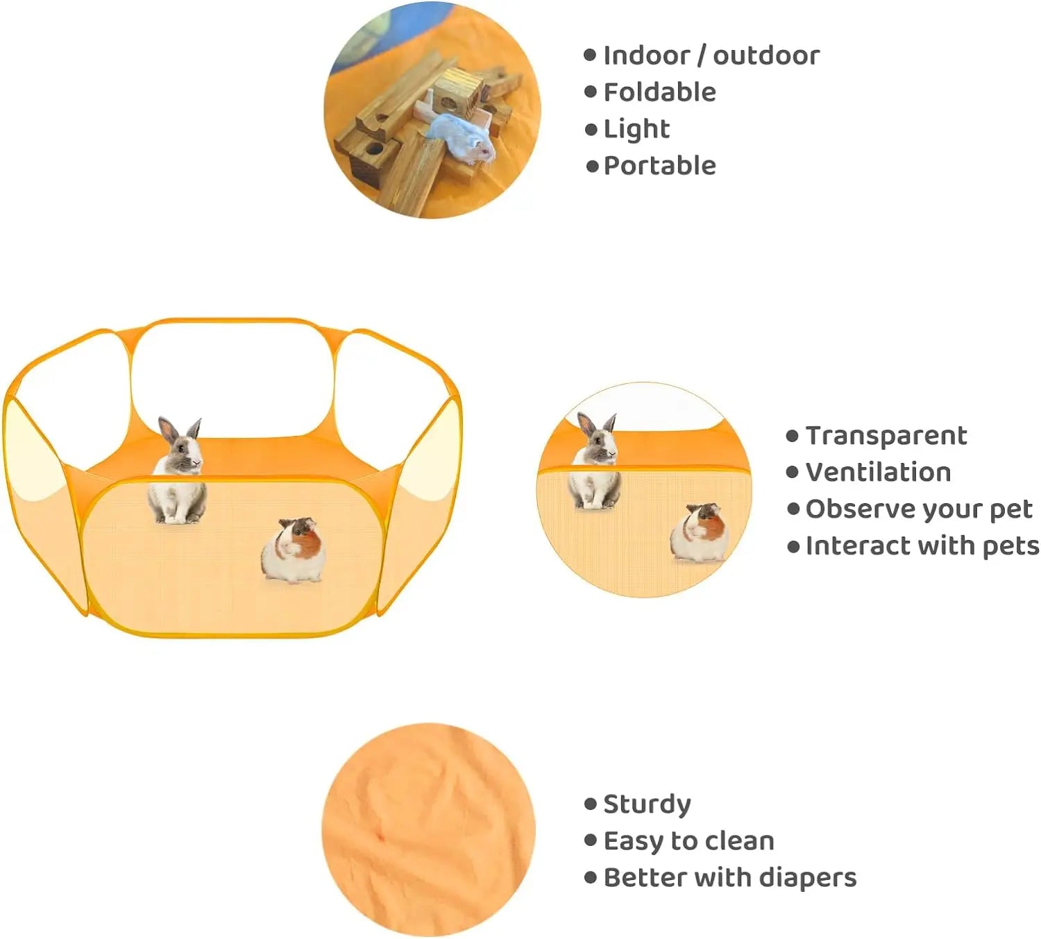 Portable Folding Kennel For Small Animals