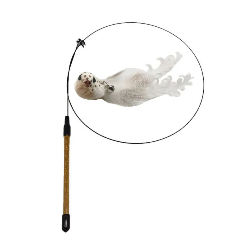Interactive Cat Toy Feather Bird with Multiple Options