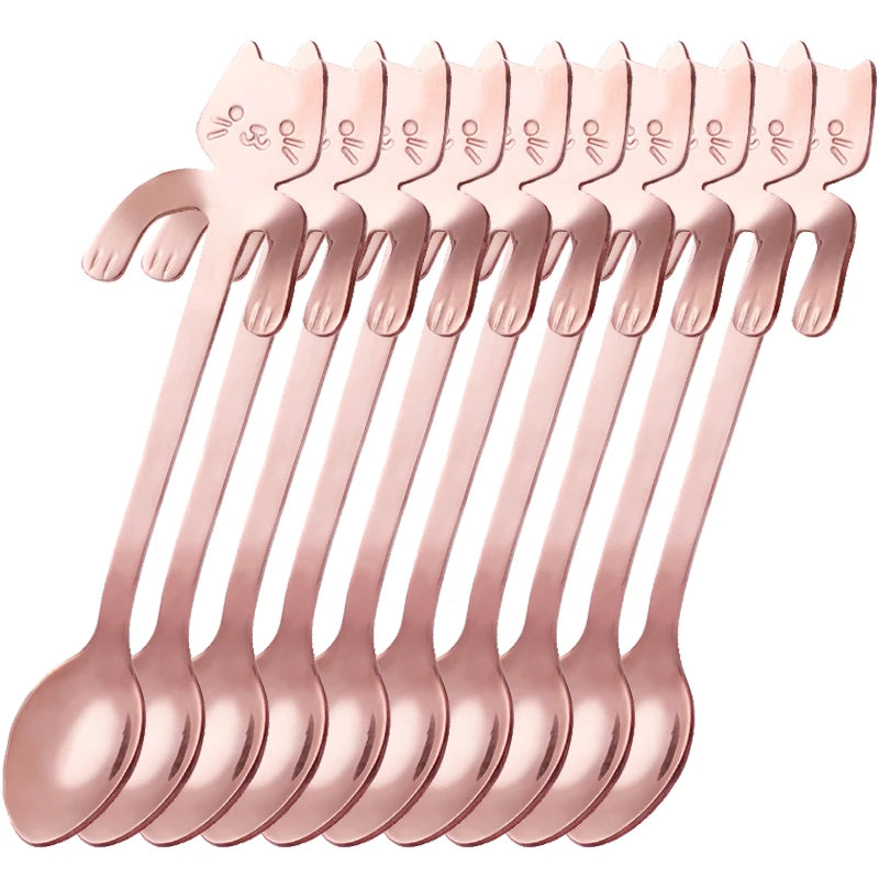 Stainless Steel Cat Coffee Spoon