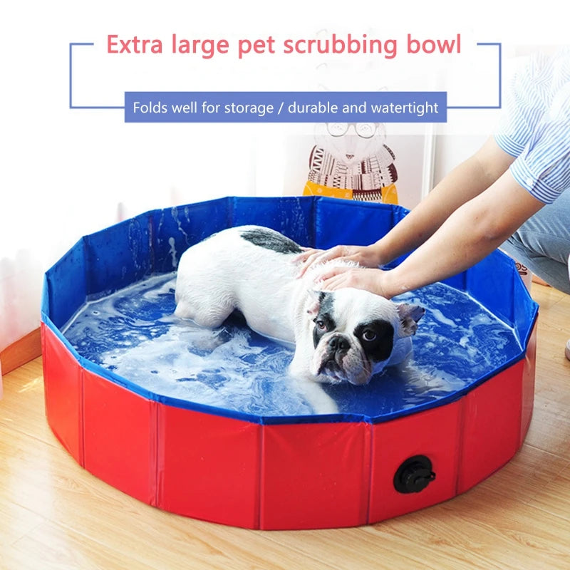 Foldable Dog Swimming Pool And Portable Pet Bathing Tub