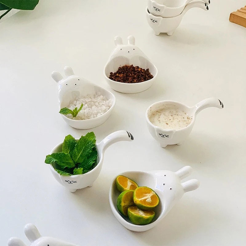 Ceramic Dipping Bowl, Cute Animal Shapes