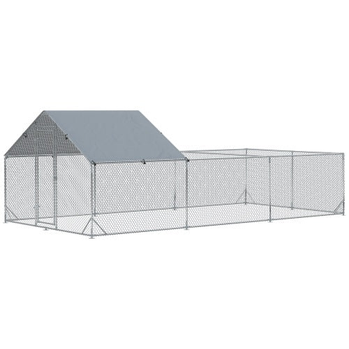 Large Metal Chicken Enclosure For Chicken Coop With Waterproof And UV Cover
