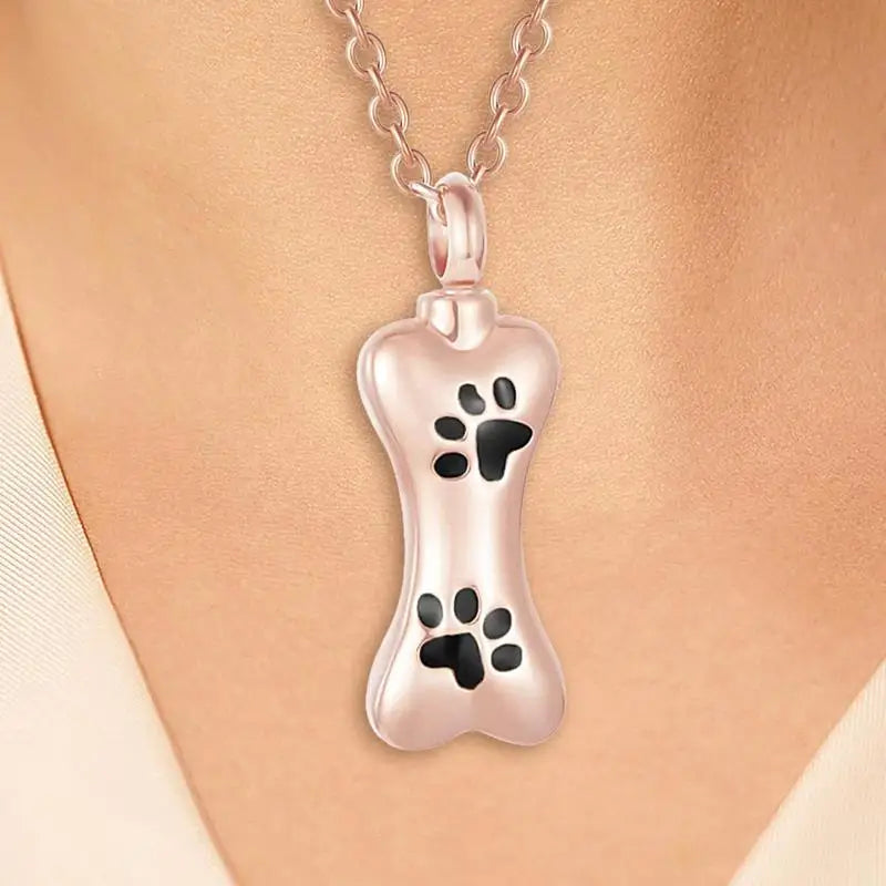 Paw Print Pet Urn Necklace