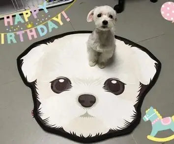 Thick Cartoon dog head shape Anti-Slip Rugs