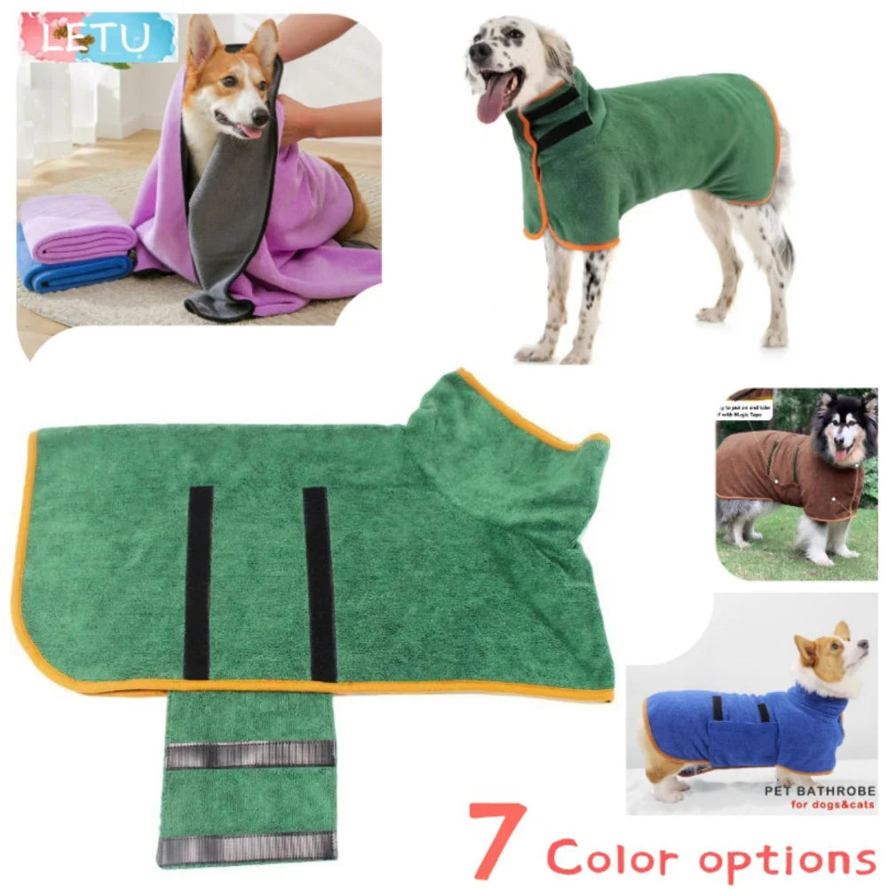 Super Absorbent Pet towel Drying Coat