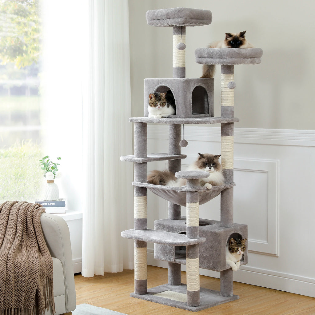 #1 Multi-Level Cat Tree Cat Tower with Scratching Post