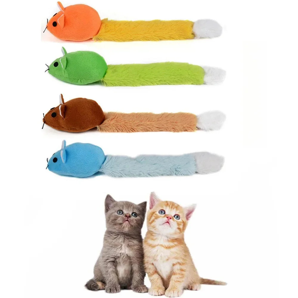 Long Tail Mouse Cat Teaster Toy