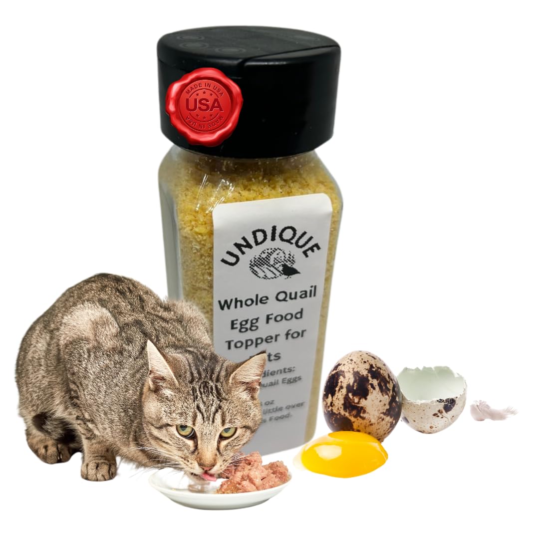 Quailicious Boost - Made in USA High-Protein Quail Egg Cat Food Topper, Freeze-Dried for Cat Digestive Health - Nutrient-Rich, Grain-Free Digestive Support for Cats, Ideal for Picky Eaters
