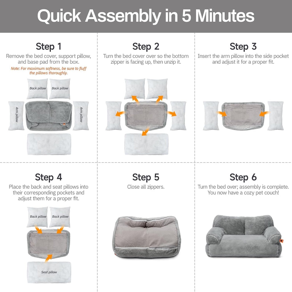 Pet Couch with Non-Slip Bottom