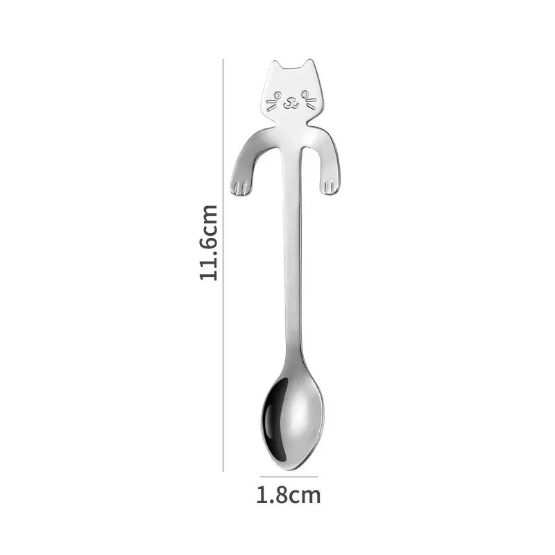 Stainless Steel Spoon Lovely Cute Cat Shape