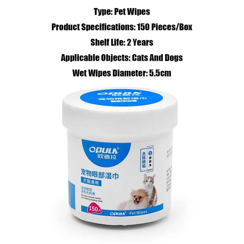 No Irritation Pet Eye Wipes 150pcs