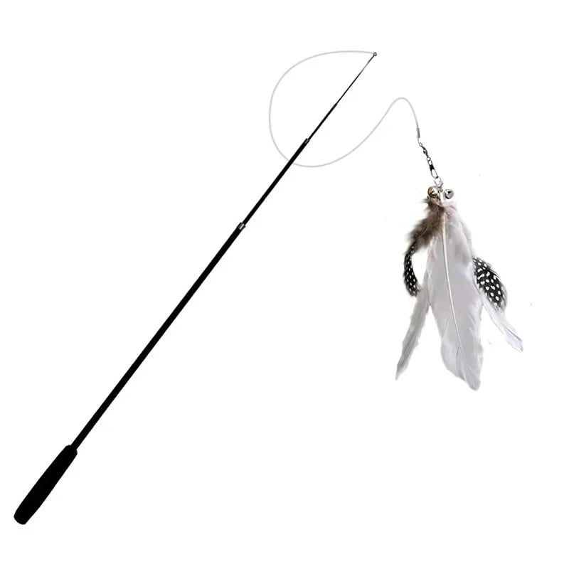 Telescopic Cat Stick Feather Cat Toy