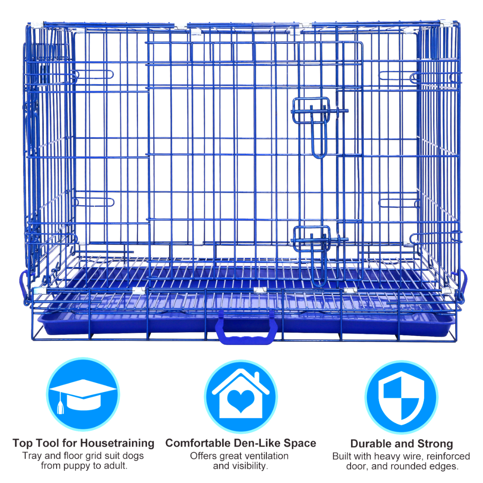 30" Collapsible Blue Dog Crate BLU30