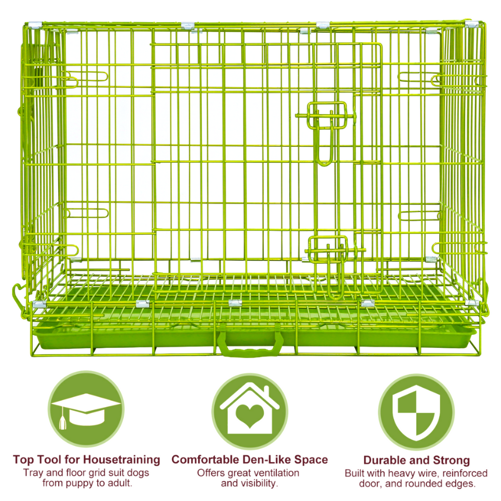 30" Collapsible Green Dog Crate GRN30