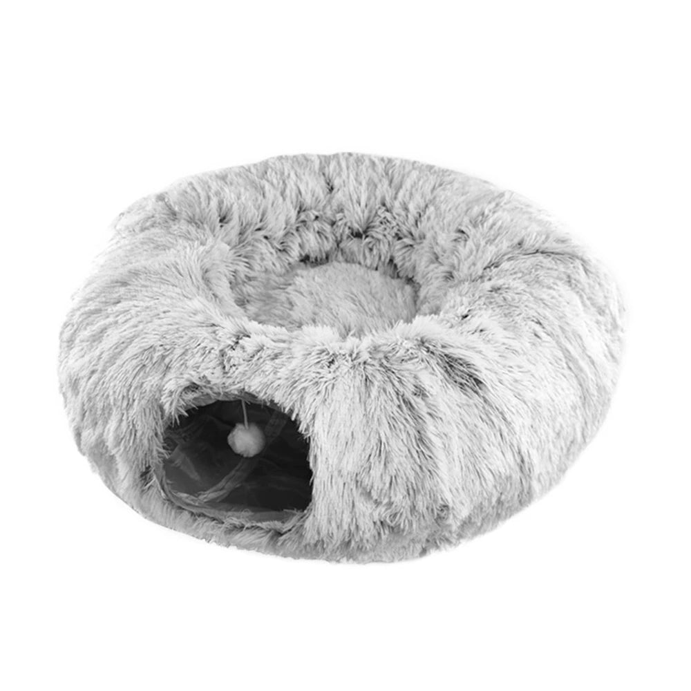Round Plush Cat Bed