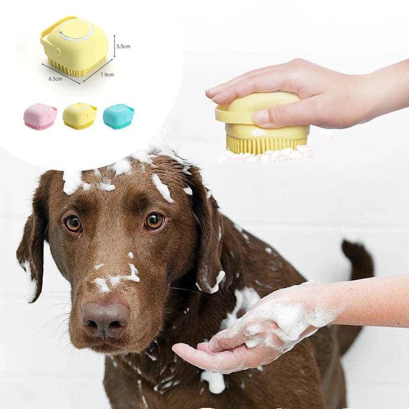 Silicone Dog Bath Massage Grooming Brush