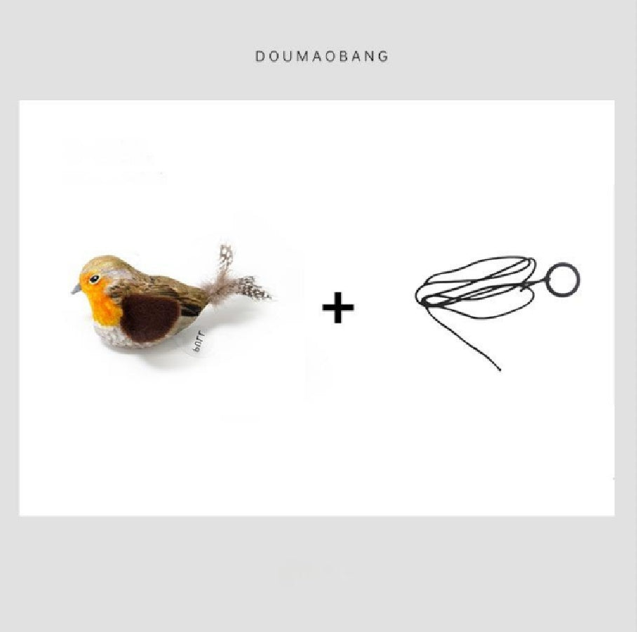 Parrot Cat Teaser Toy, Interactive