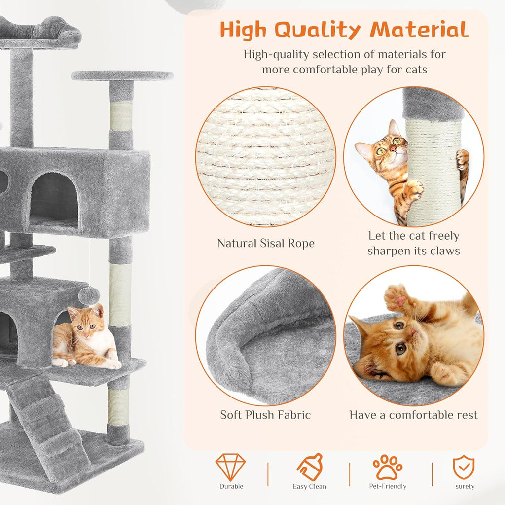 Cat Tree Multi-level With Sisal Grab Post