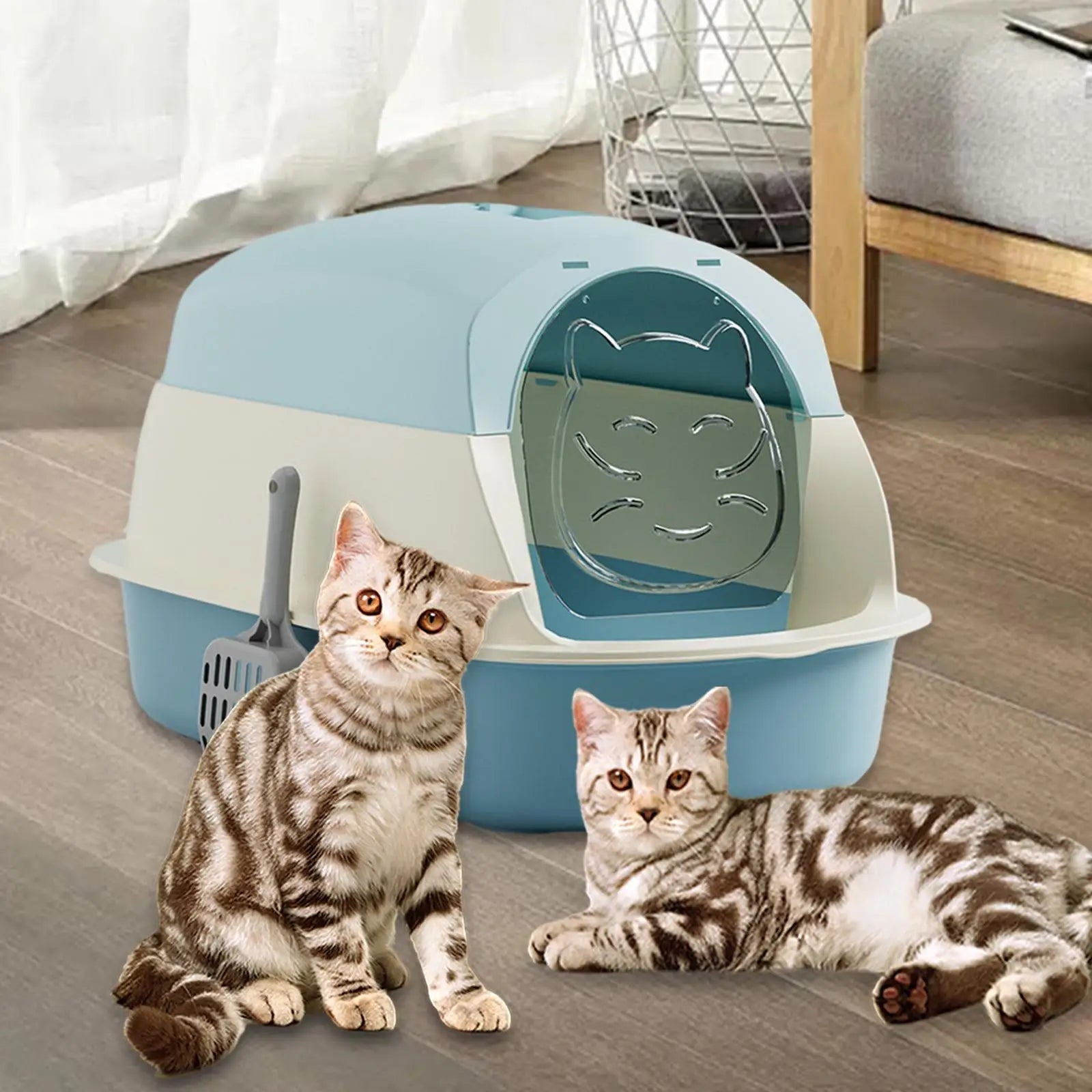 Hooded Cat Litter Boxes with Lid