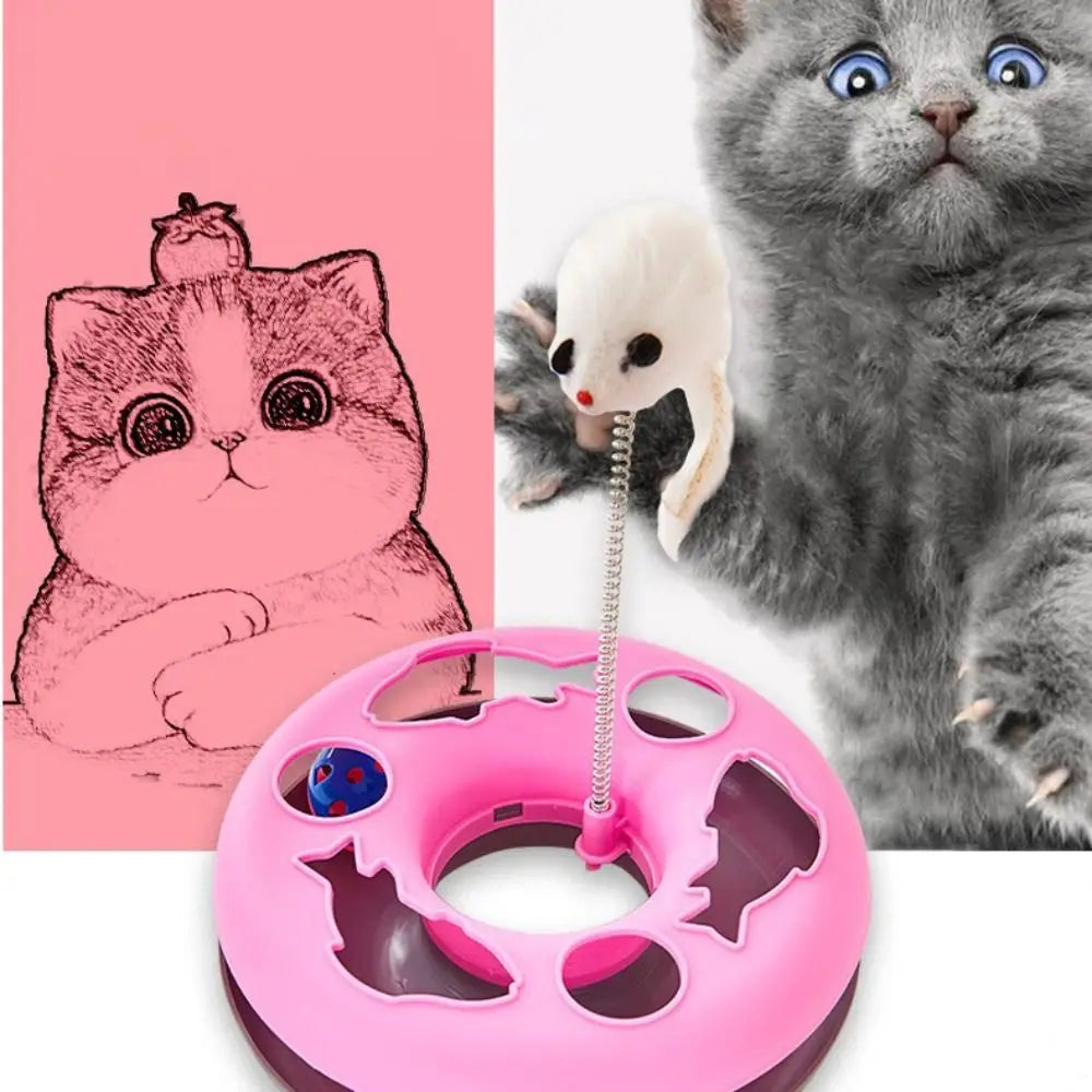 Cat Toy with Bell Ball Roller Tracks