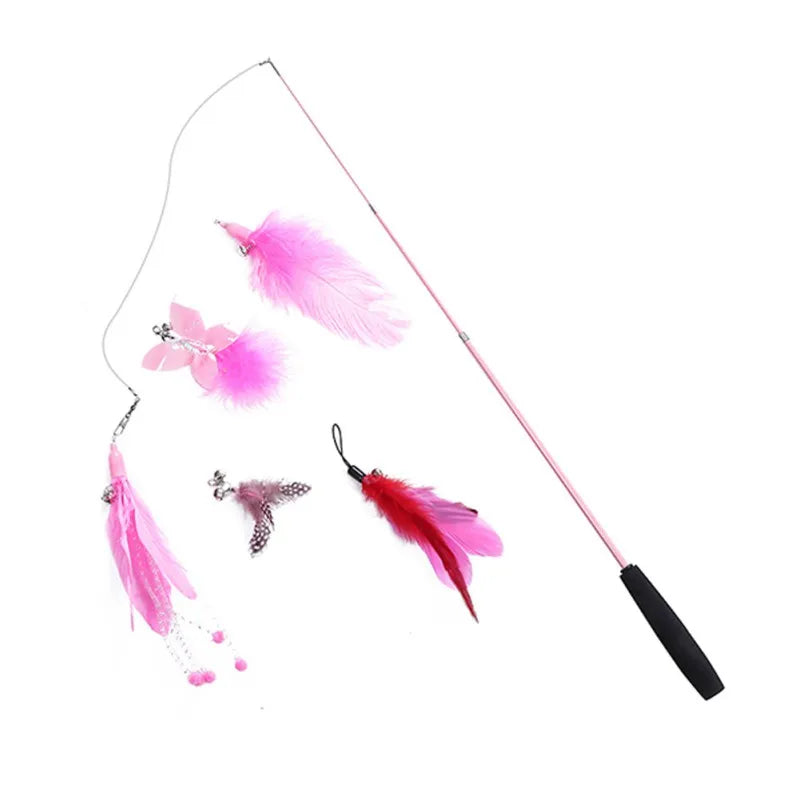 Interactive Cat Toy Feather Bird with Multiple Options