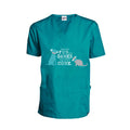 Scrub Top: It’s All Fun and Games Until Someone Ends Up in a Cone®, Cat/Dog (Teal)