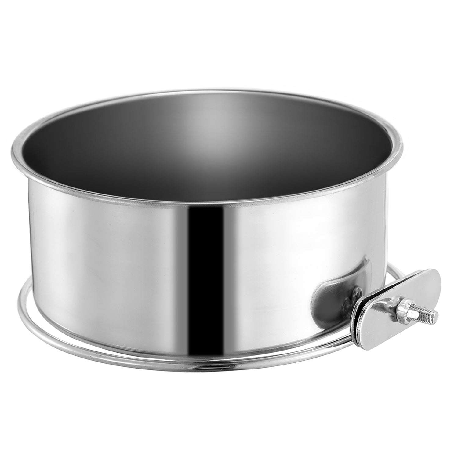 Stainless Steel Hanging Food Bowl with Clamp Holder