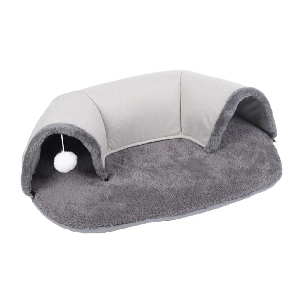 Cat Tunnel and Bed, Washable Soft Anti Slip Bottom