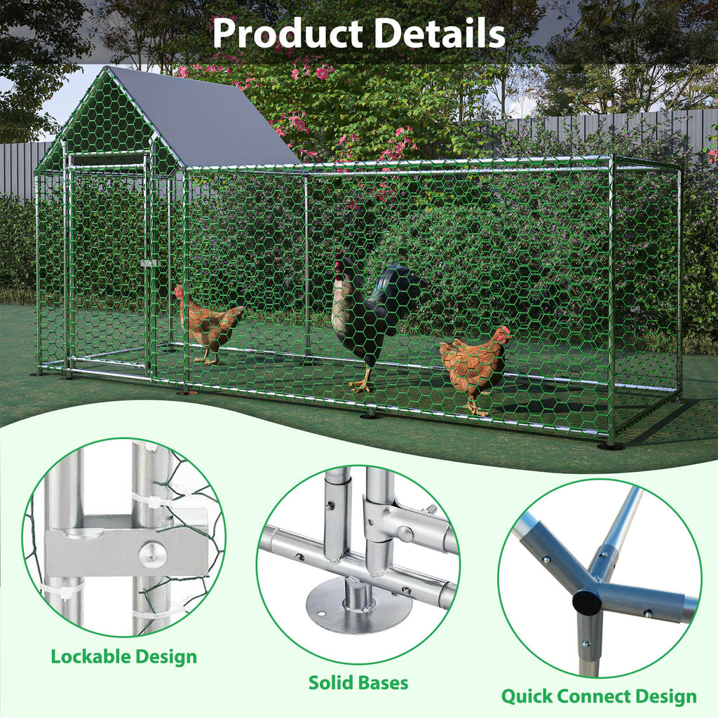 Metal Chicken Enclosure with Cover