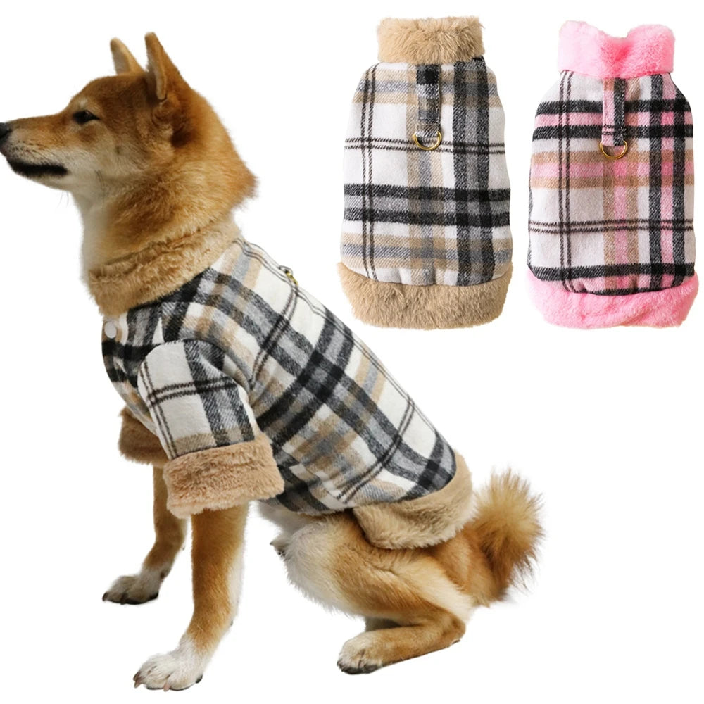 Pet Clothes Lattice Coat
