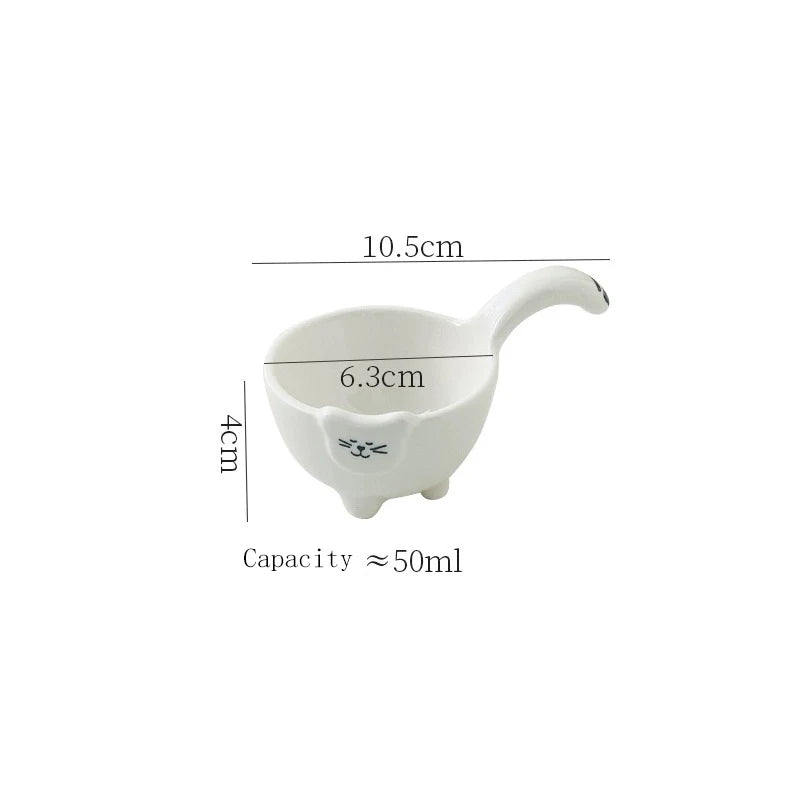 Ceramic Dipping Bowl, Cute Animal Shapes