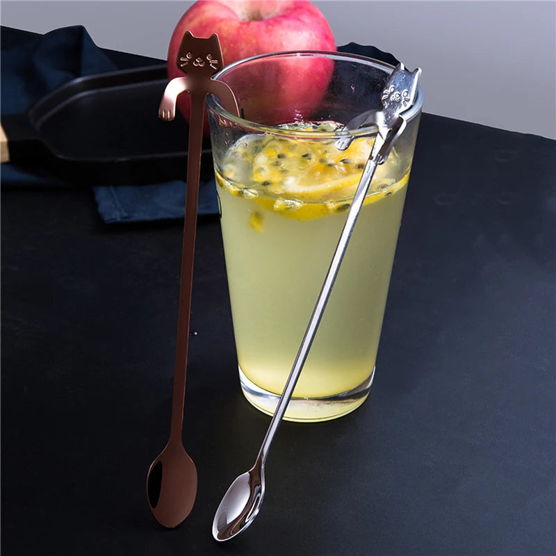 Stainless Steel Cat Coffee Spoon