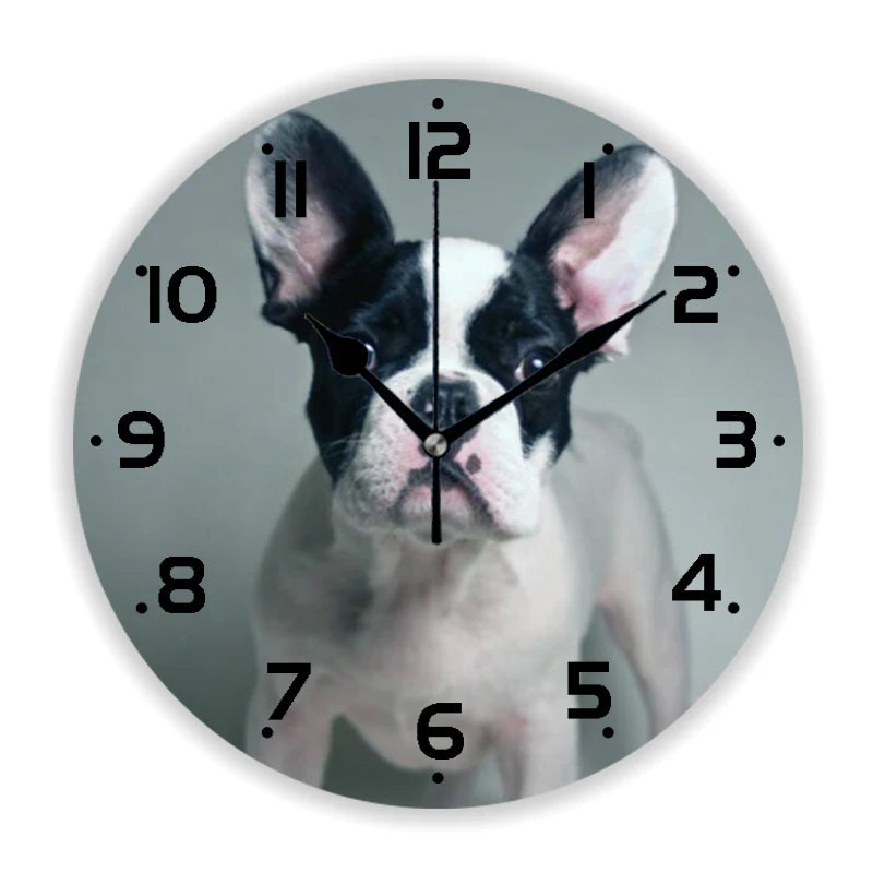 Pardon My Frenchie Wall Clocks