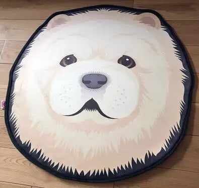 Thick Cartoon dog head shape Anti-Slip Rugs