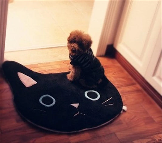 Bath Mat U Shaped White or Black Cat