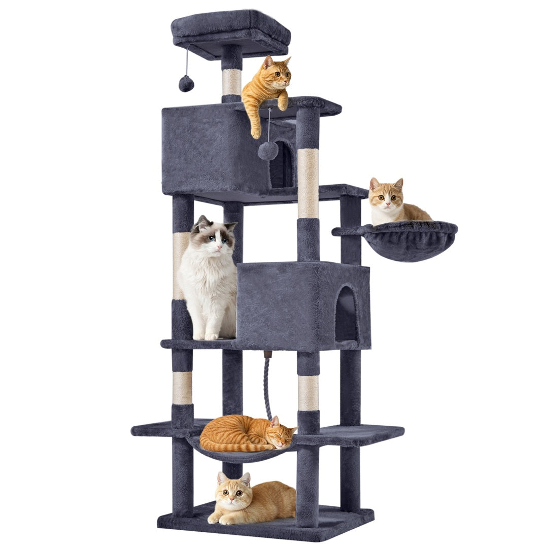 66 Inch Cat Tree Climbing Platform, Hammock