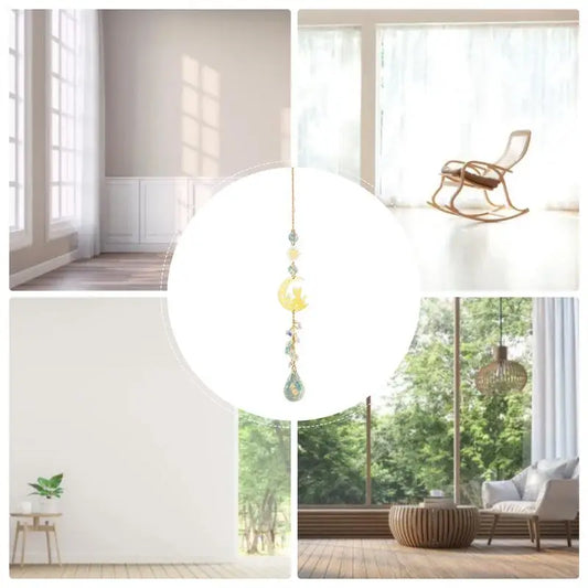 Moon Cat Crystal Sun Catcher Ornament