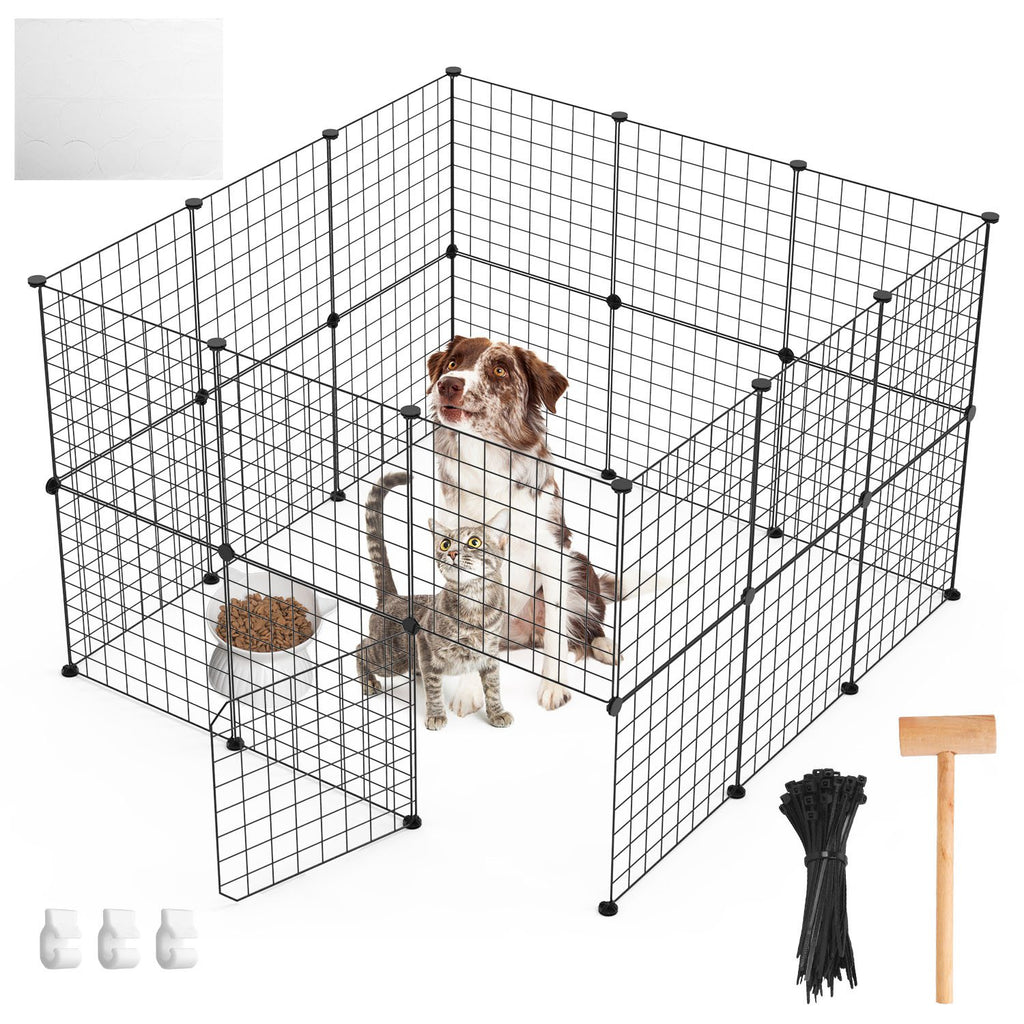 Small Animal Playpen with Door Dog Metal Playpen