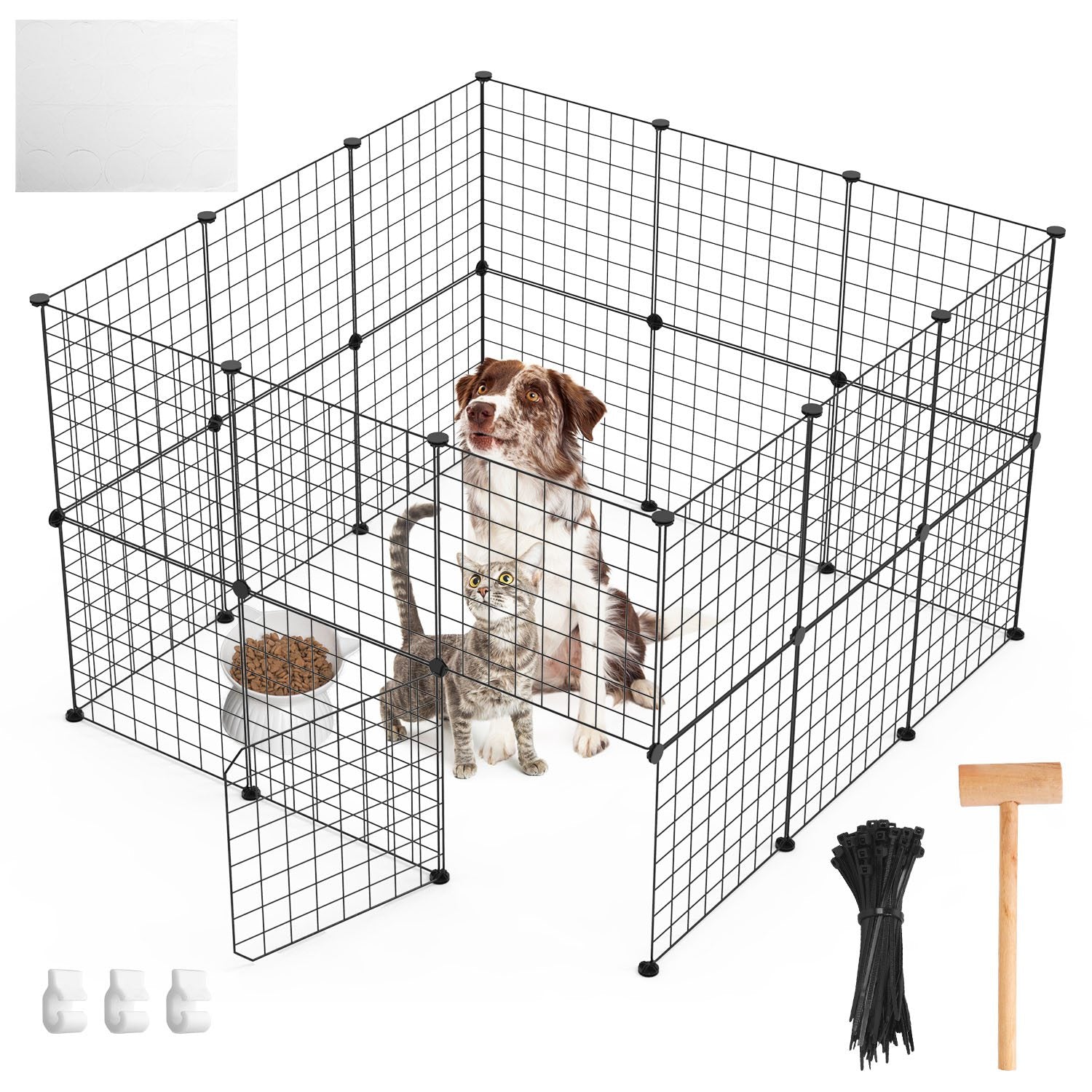 Small Animal Playpen with Door Dog Metal Playpen