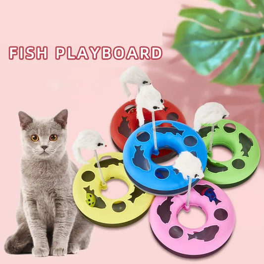 Cat Toy with Bell Ball Roller Tracks